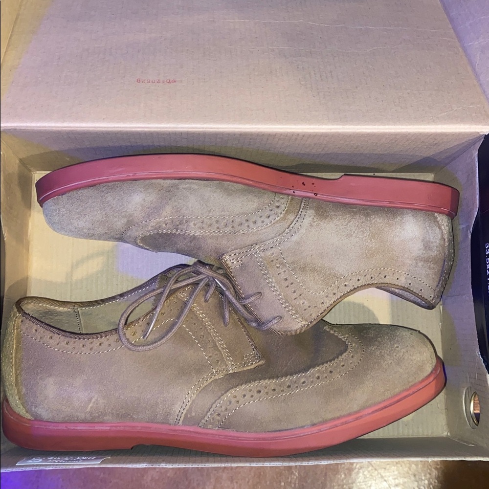 Polo Ralph Lauren Orrick Wingtip Dirty Buck distressed leather shoes size 10